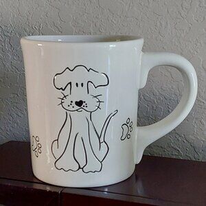 Florida Marketplace Dog & Pawprints Ivory Ceramic Mug